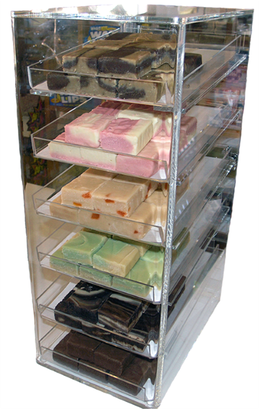 6 Tray Fudge Display (Display Case & Trays Only) - Country Fresh Food & Confections