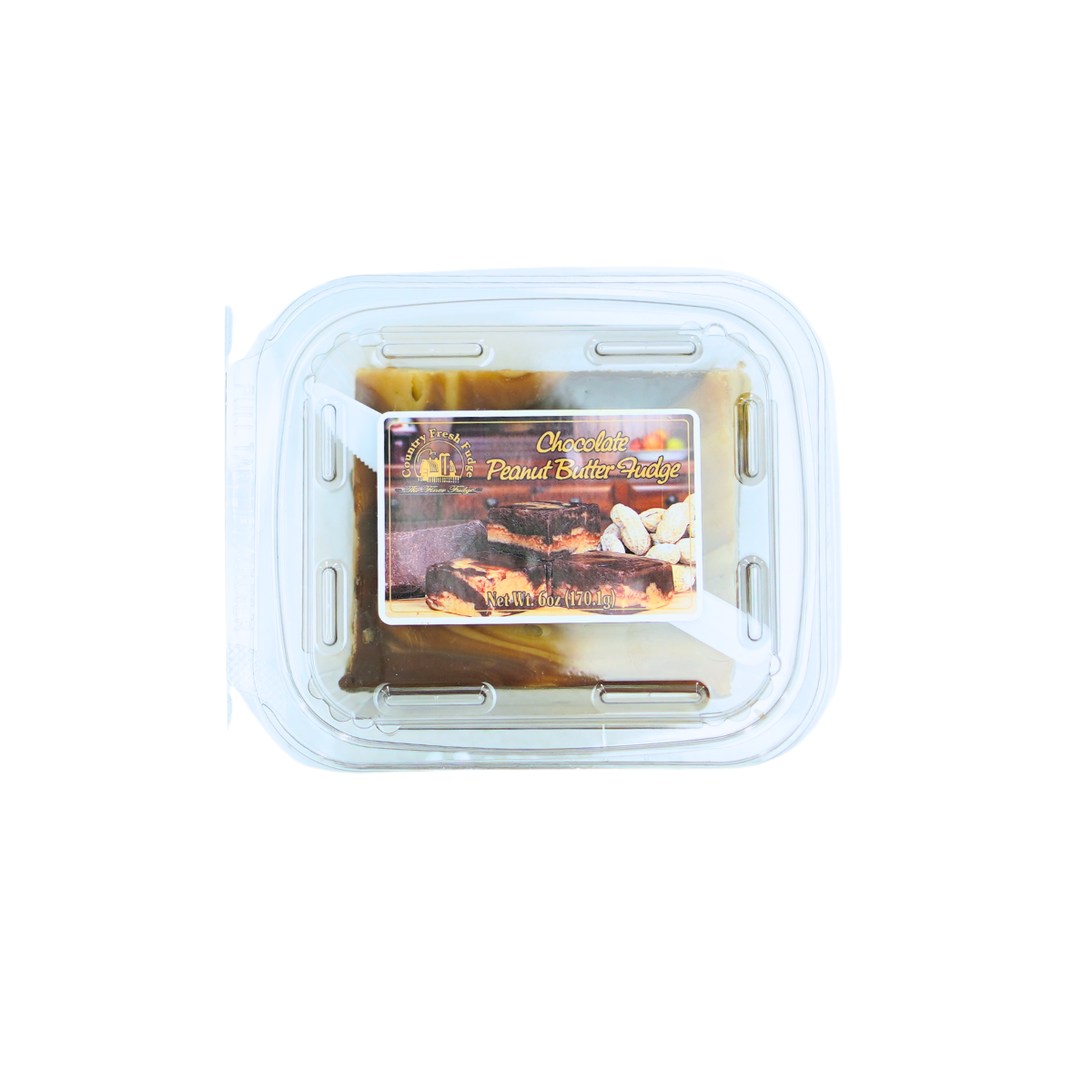 Chocolate Peanut Butter Fudge - 6lb Bulk Fudge Loaf - Country Fresh Food & Confections