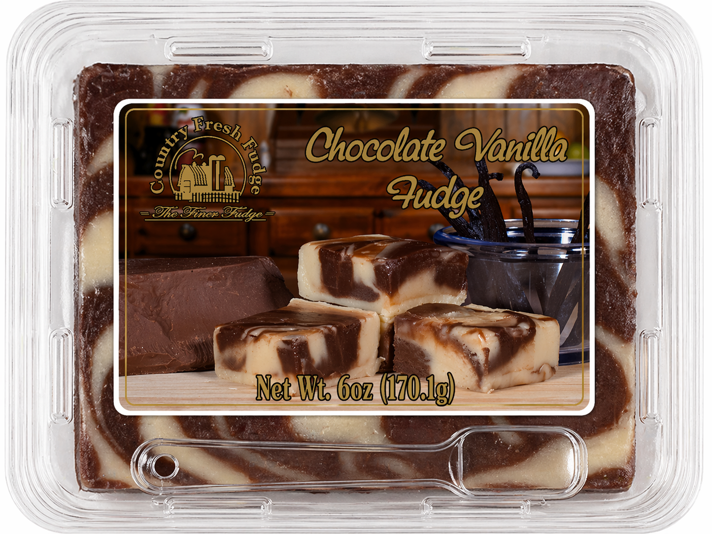 Chocolate Vanilla Swirl Fudge (Trays)