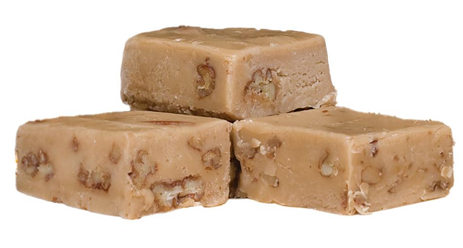 Sugar-Free Caramel Pecan Fudge (40) 2oz Pre-Cut Pieces - 5lb Total Weight - Country Fresh Food & Confections