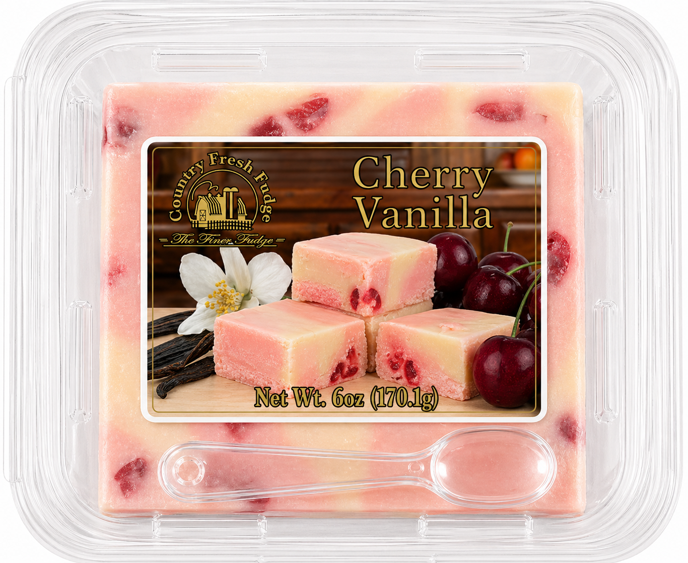 Cherry Vanilla Fudge (Trays)