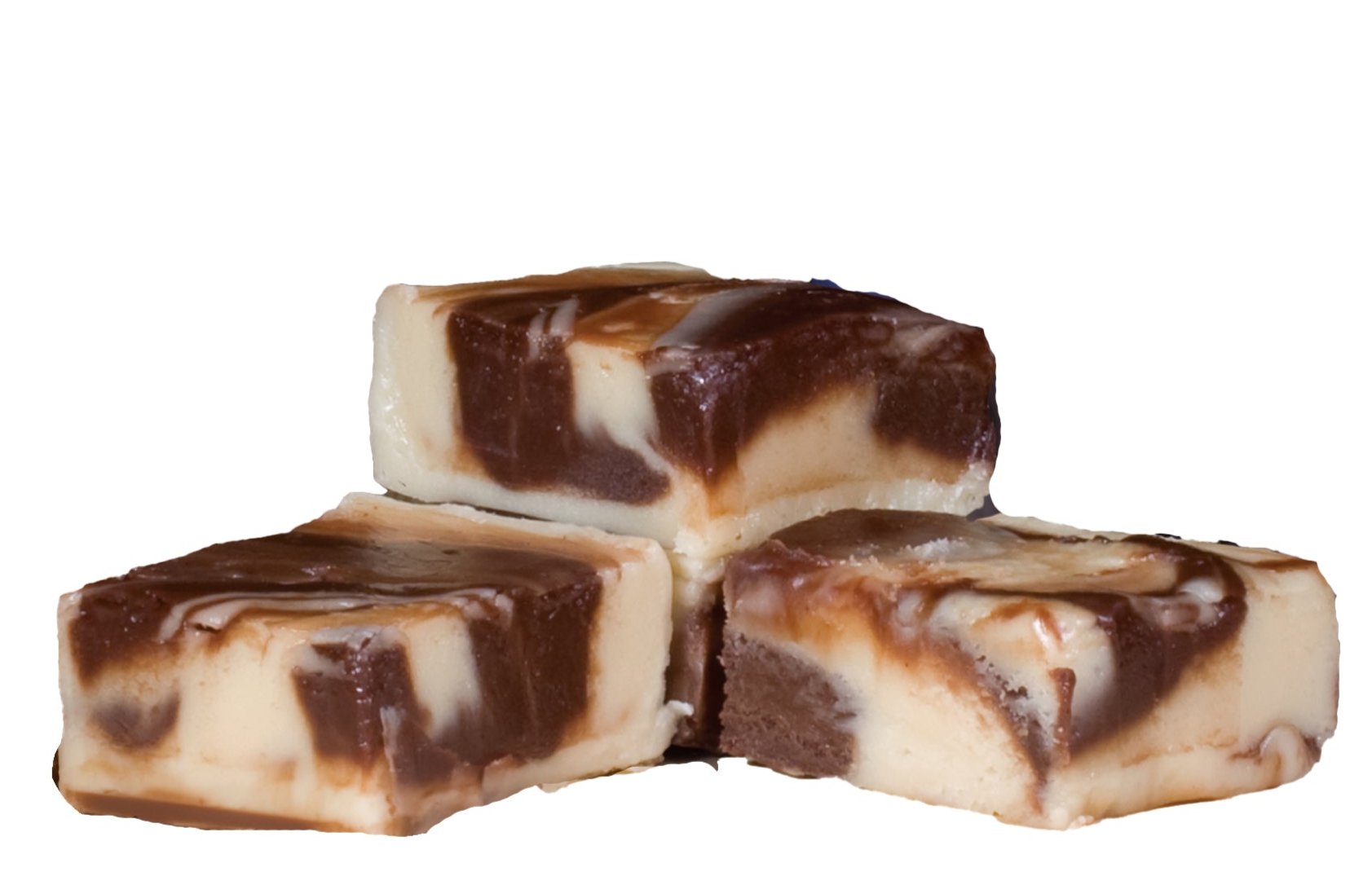 Chocolate Vanilla Swirl Fudge- (48) 2oz Pre-Cut Pieces - 6lb Total Weight - Country Fresh Food & Confections