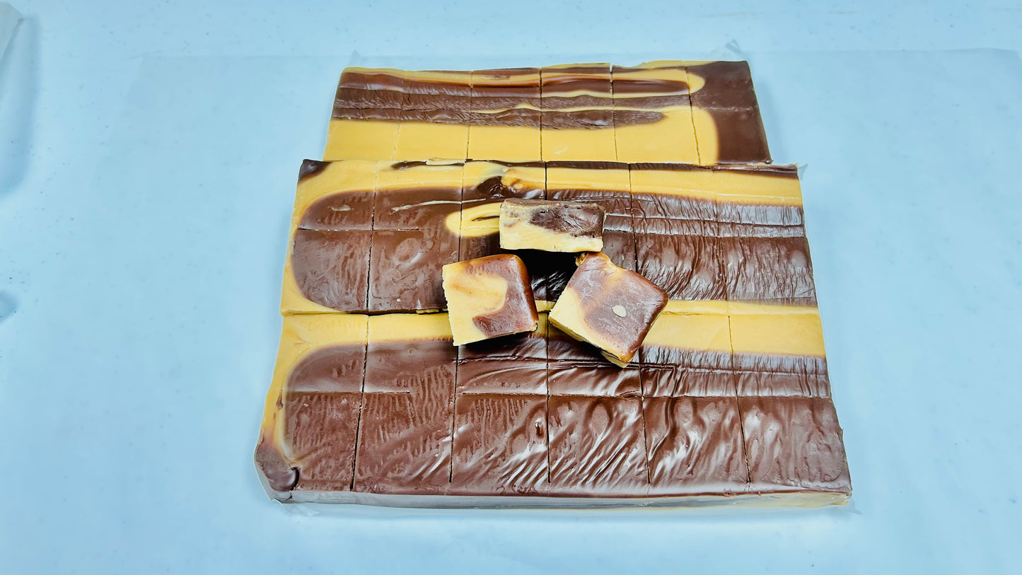 Milk Chocolate Peanut Butter Fudge - (48) 2oz Pre-Cut Pieces - 6lb Total Weight