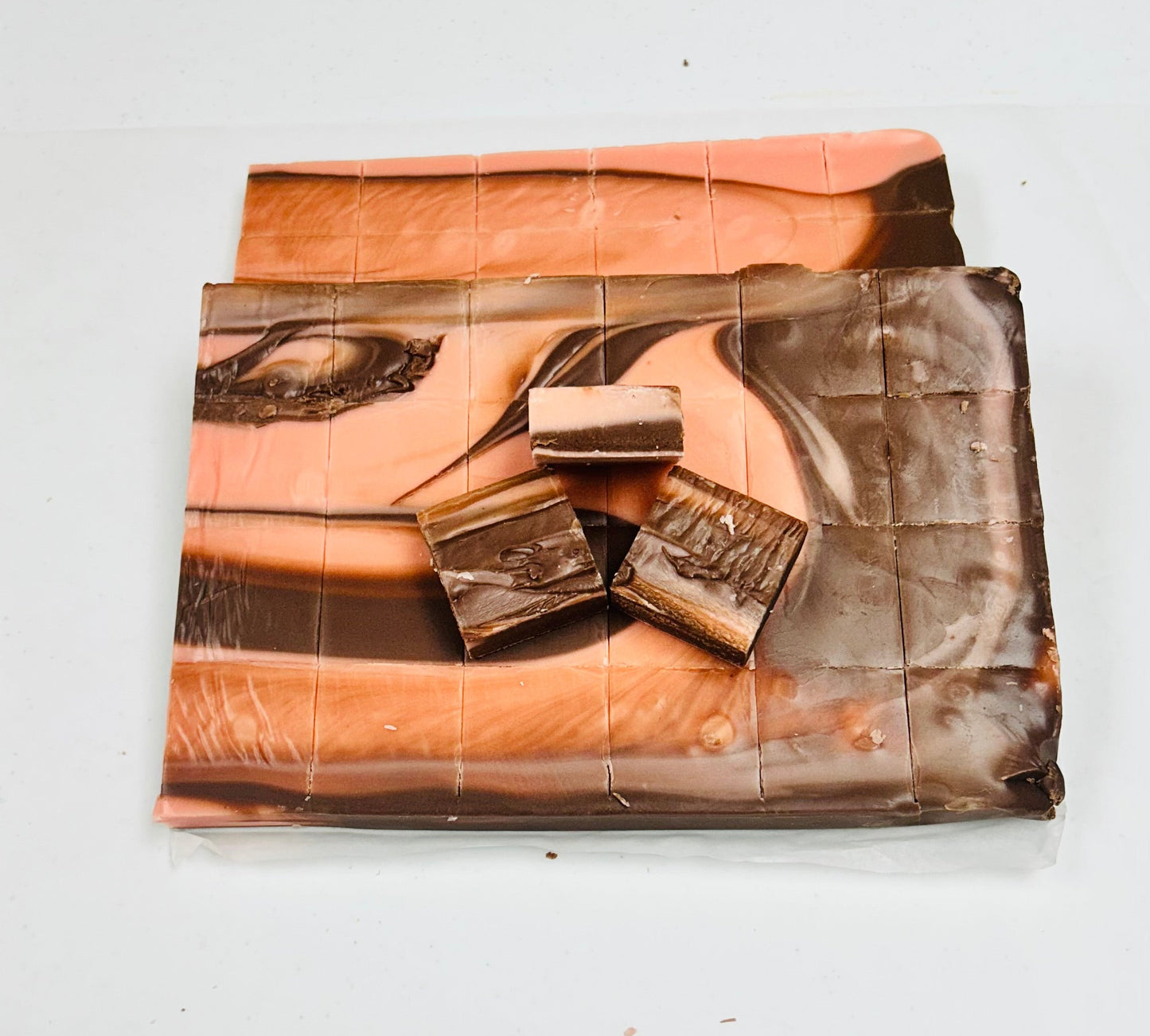 Chocolate Strawberry Fudge- (48) 2oz Pre-Cut Pieces - 6lb Total Weight