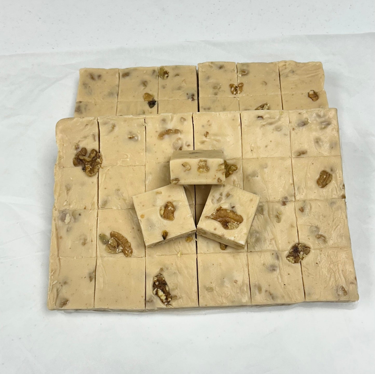 Vanilla Walnut Fudge - (48) 2oz Pre-Cut Pieces - 6lb Total Weight