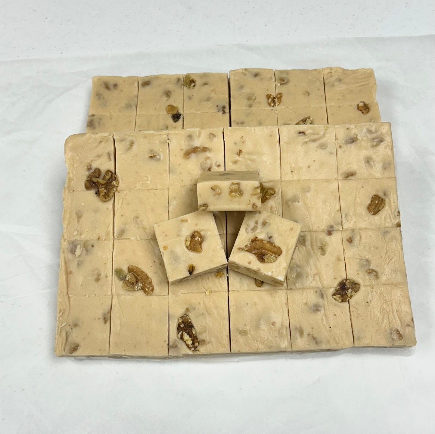 Maple Walnut Fudge - (48) 2oz Pre-Cut Pieces - 6lb Total Weight