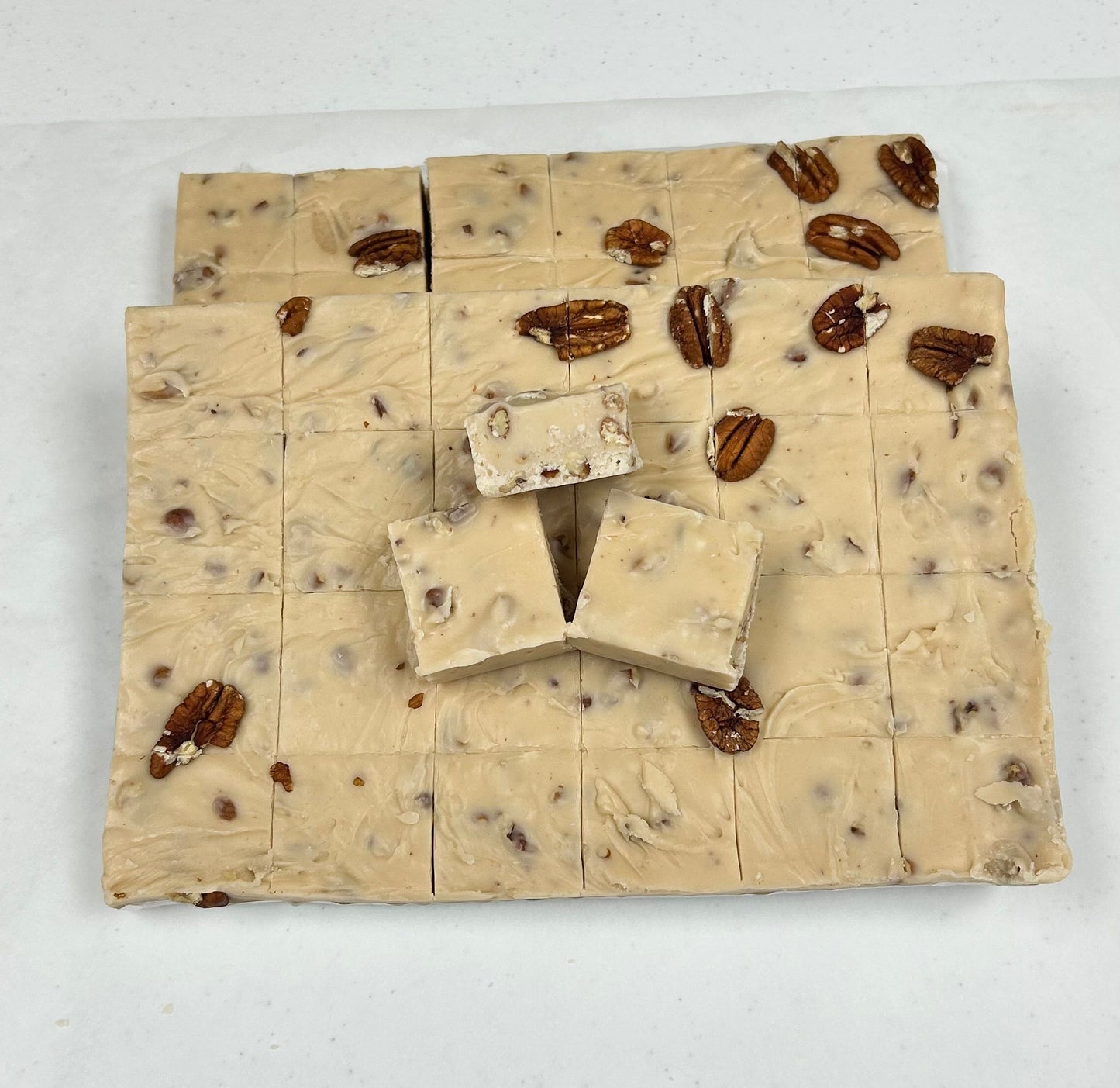 Vanilla Pecan Fudge - (48) 2oz Pre-Cut Pieces - 6lb Total Weight