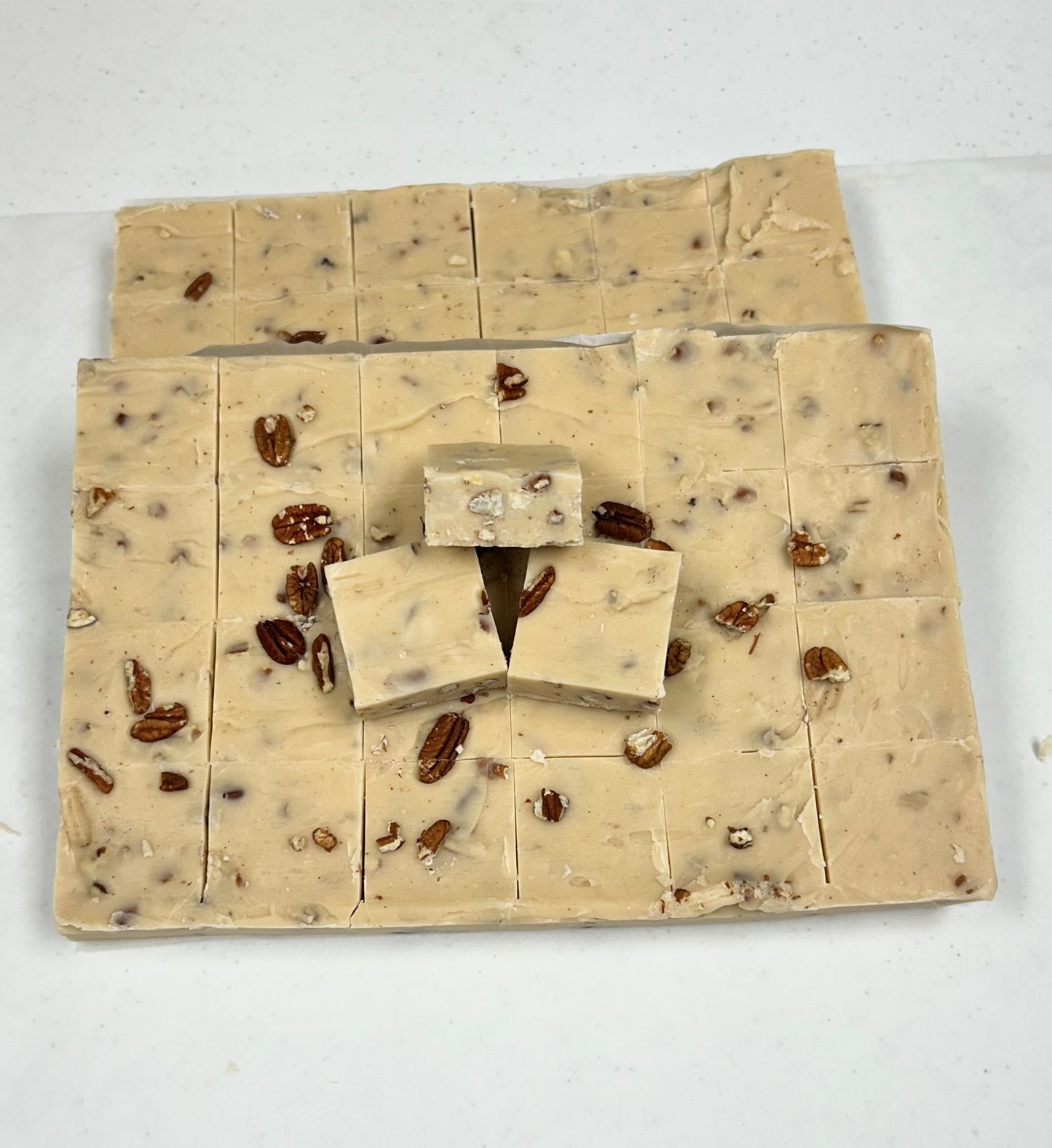 Butter Pecan Fudge - (48) 2oz Pre-Cut Pieces - 6lb Total Weight