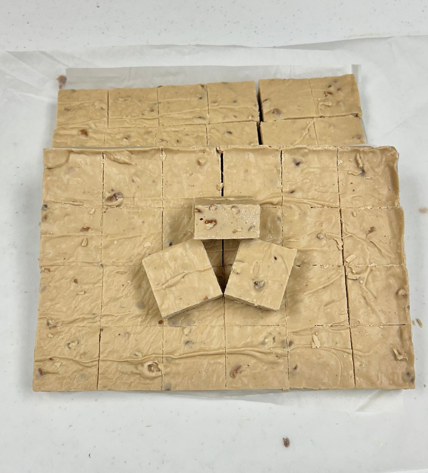 Sugar-Free Butter Pecan Fudge (40) 2oz Pre-Cut Pieces - 5lb Total Weight
