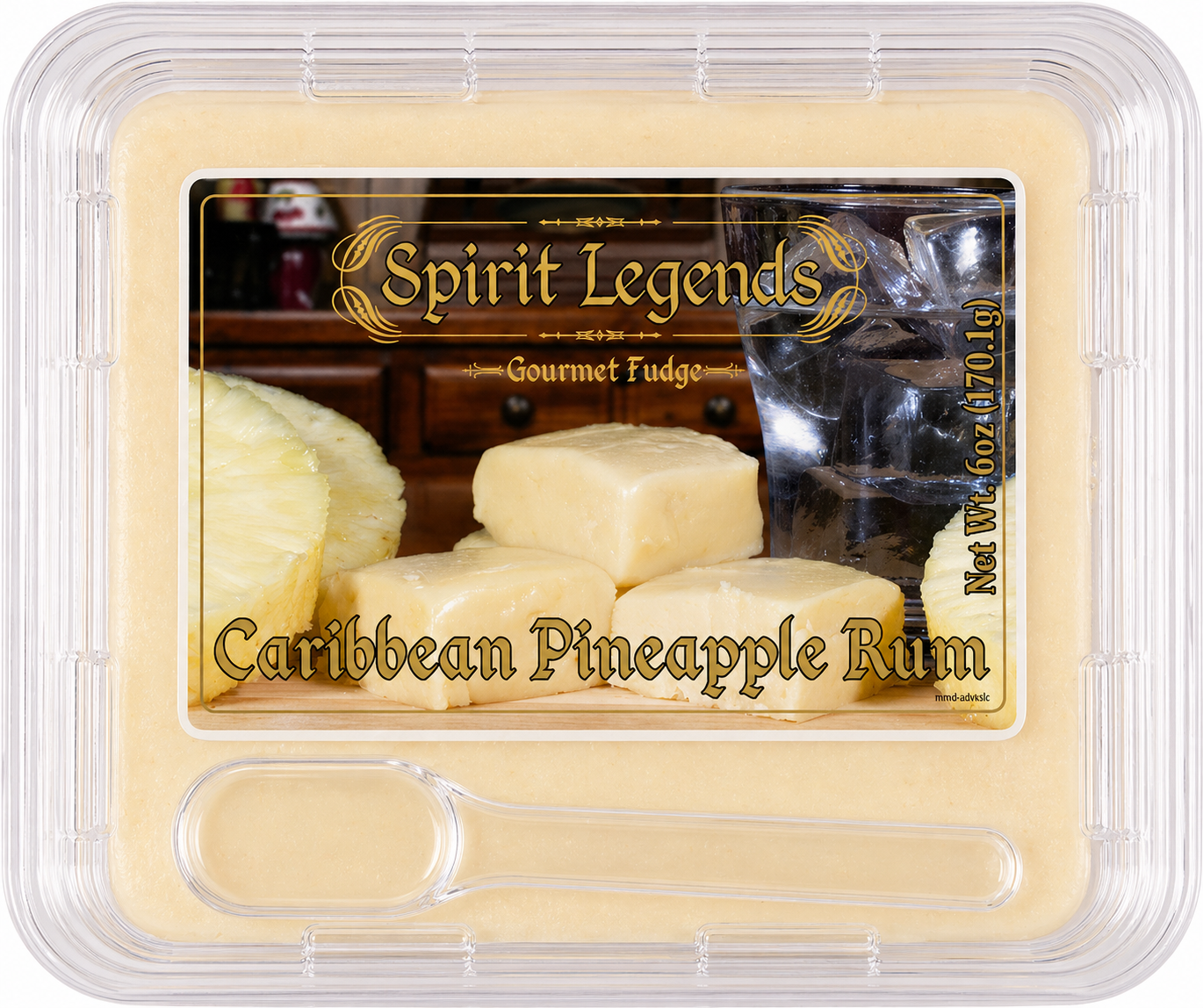 Spirit Legends Caribbean Pineapple Rum Fudge (Non-Alcoholic) (Trays)
