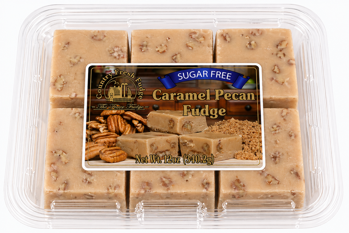 Sugar-Free Caramel Pecan Fudge (Trays)