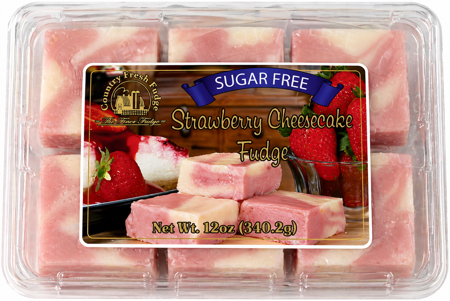 Sugar-Free Strawberry Cheesecake Fudge (Trays)