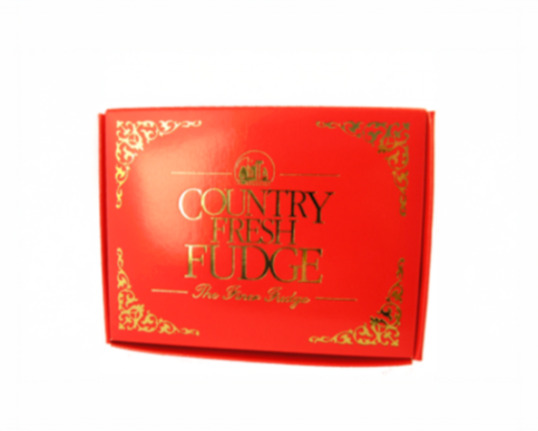 4oz Rectangular Gift Box Of Sugar-Free Fudge (Red, White, Gold, Green, Silver, Burgundy, Black, Brown) - Country Fresh Food & Confections