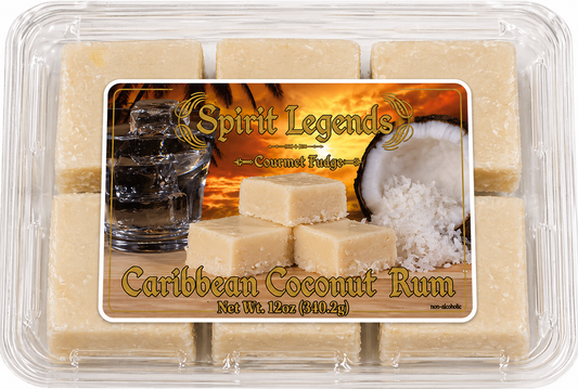 Spirit Legends Caribbean Coconut Rum Fudge (Non-Alcoholic) (Trays)