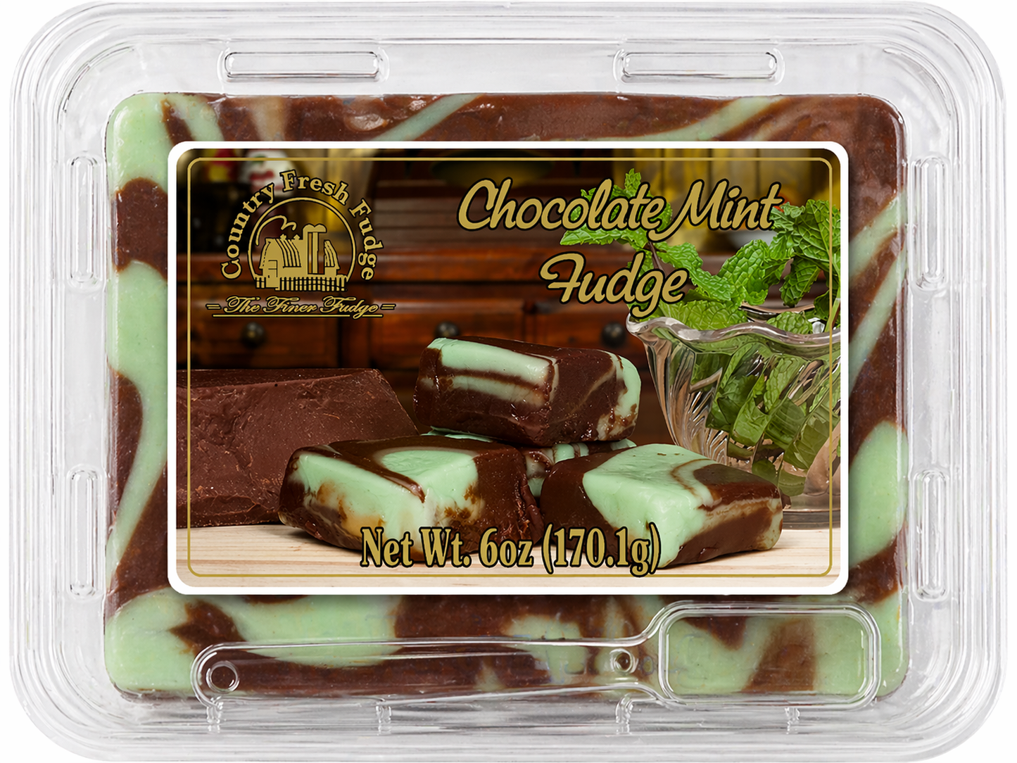 Chocolate Mint Swirl Fudge (Trays)