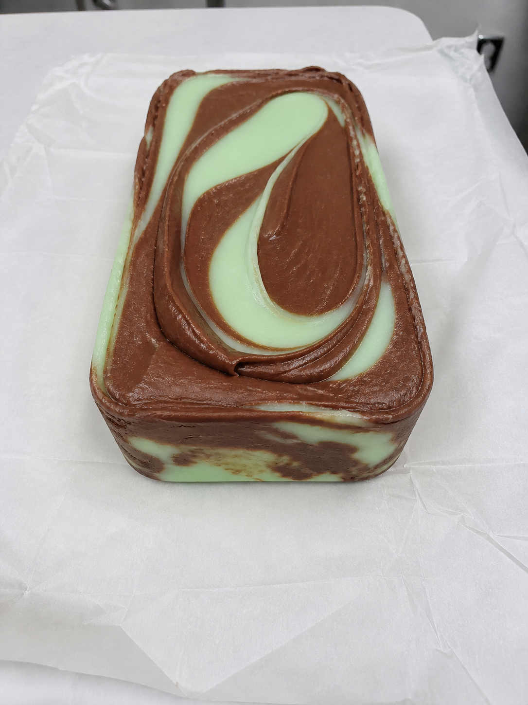 Chocolate Mint Swirl Fudge - 6lb Bulk Fudge Loaf