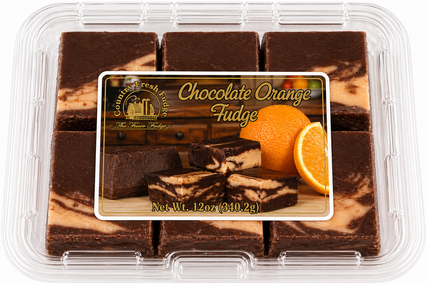 Chocolate Orange Swirl Fudge (Trays)