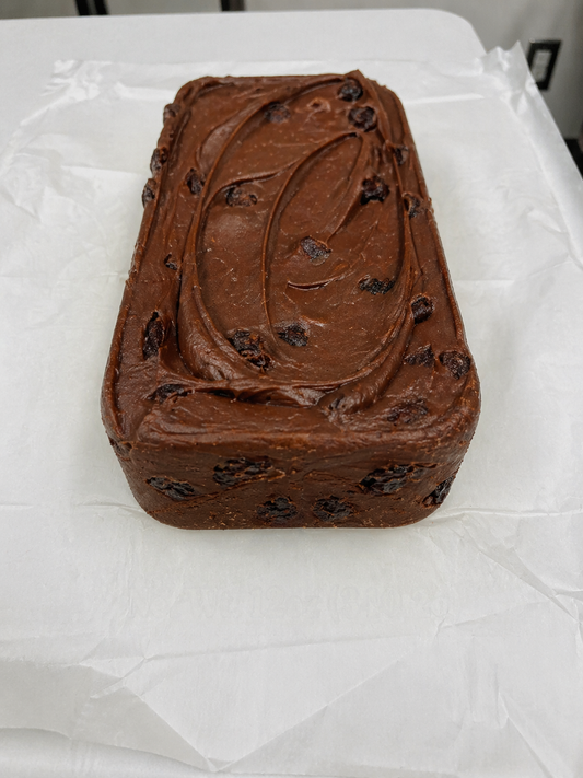 Spirit Legends Chocolate Rum Raisin Fudge (Non-Alcoholic) - 6lb Bulk Fudge Loaf