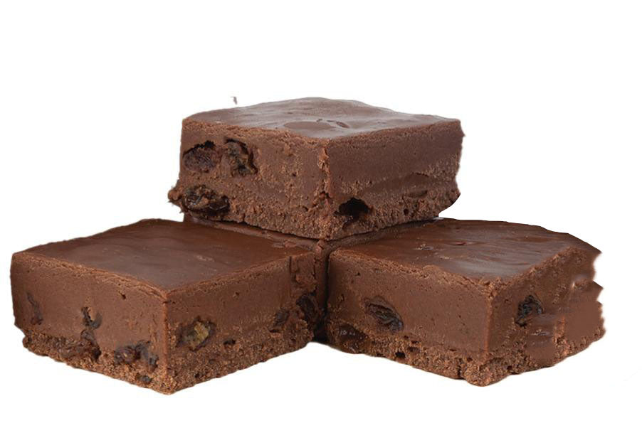 Spirit Legends Chocolate Rum Raisin Fudge (Non-Alcoholic) - 6lb Bulk Fudge Loaf