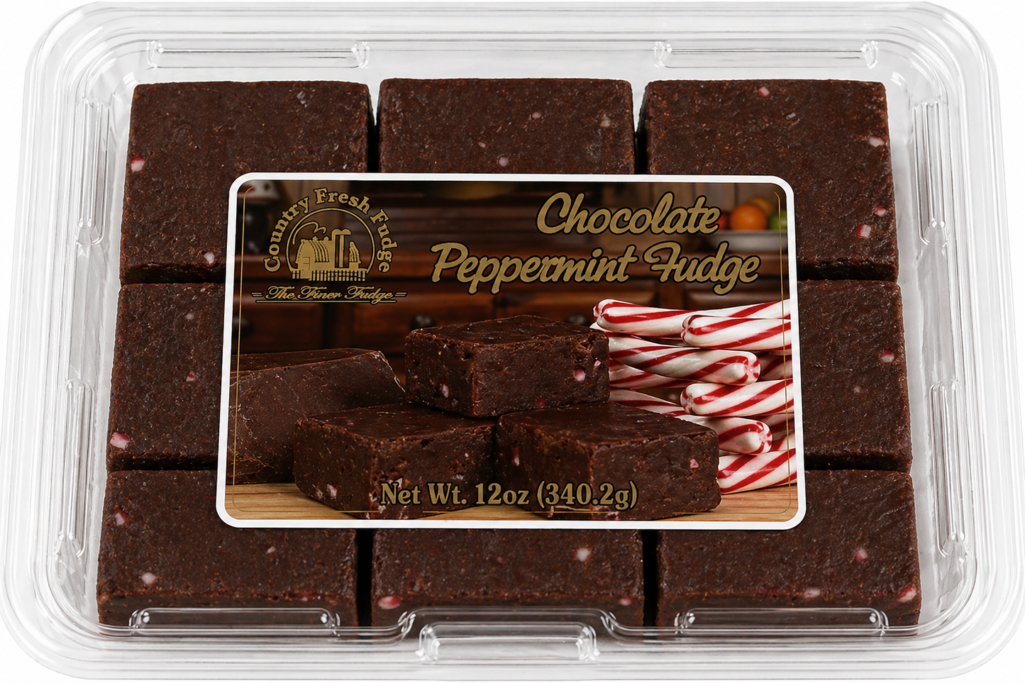Chocolate Peppermint Fudge (Trays)