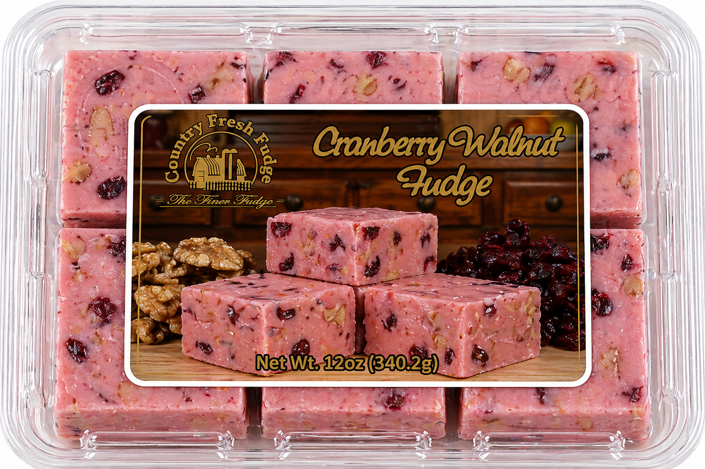 Cranberry Walnut Fudge (Trays)
