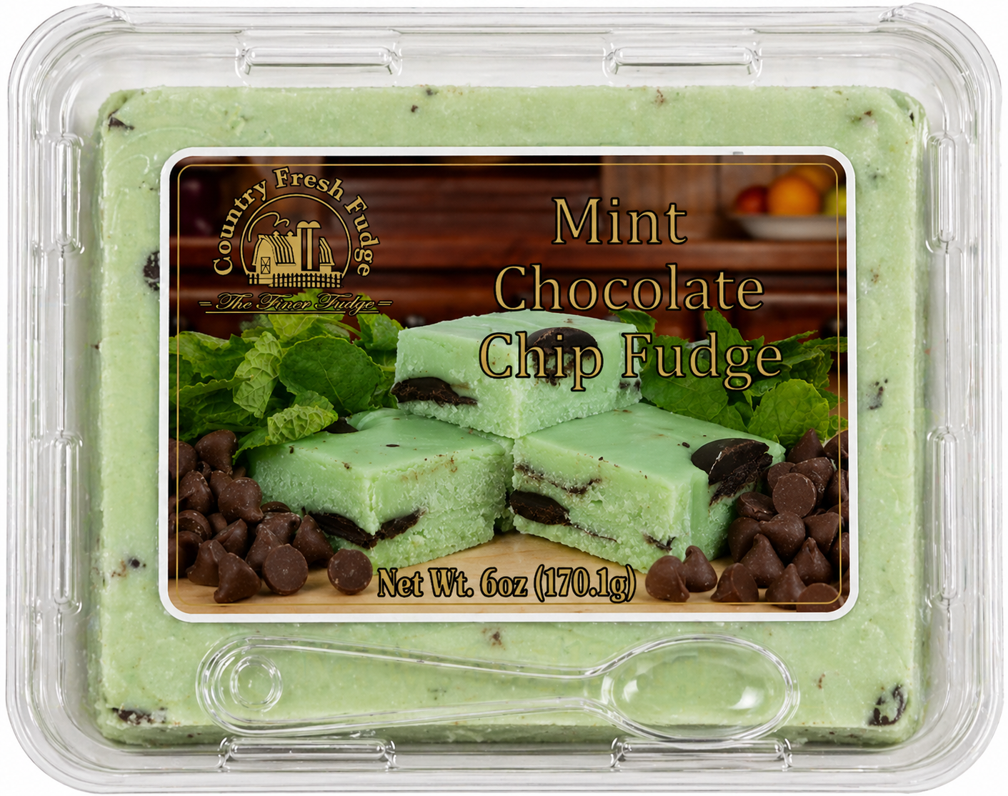 Mint Chocolate Chip Fudge (Trays)