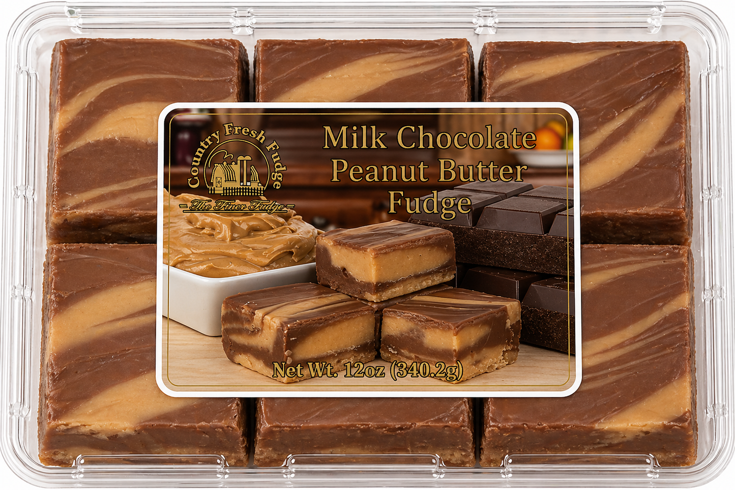 Milk Chocolate Peanut Butter Fudge (Trays)