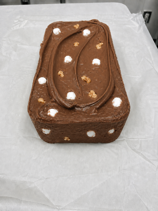 Milk Chocolate Rocky Road Fudge - 6lb Bulk Fudge Loaf