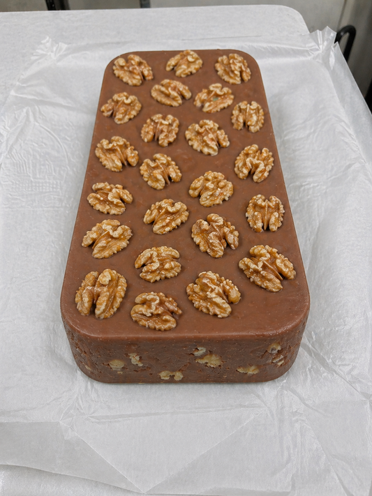 Milk Chocolate Walnut Fudge - 6lb Bulk Fudge Loaf