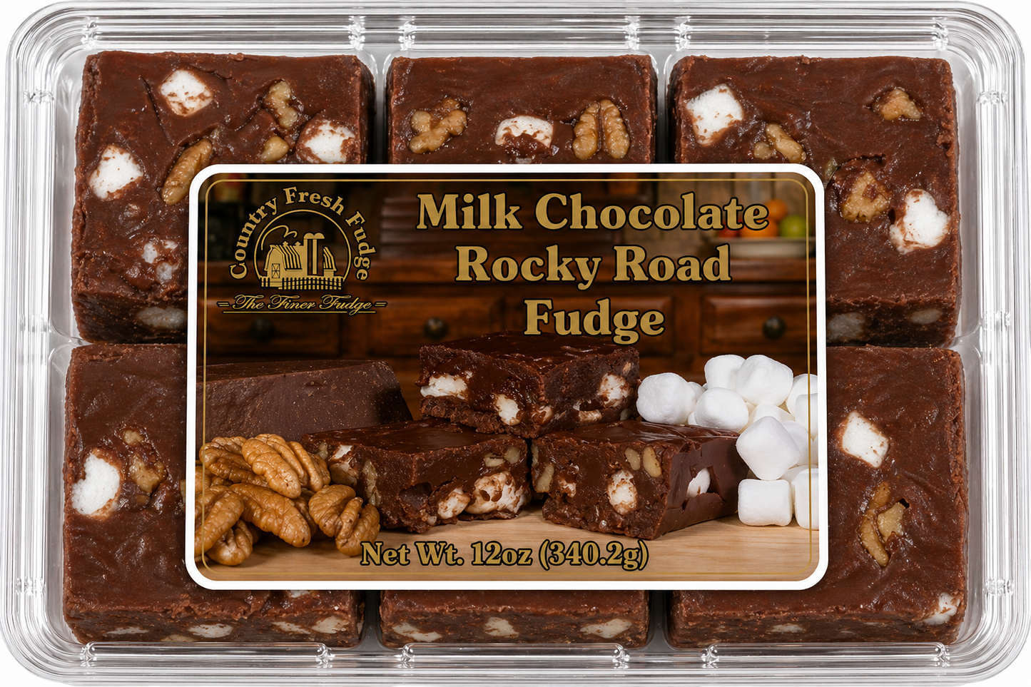 Milk Chocolate Rocky Road Fudge (Trays)