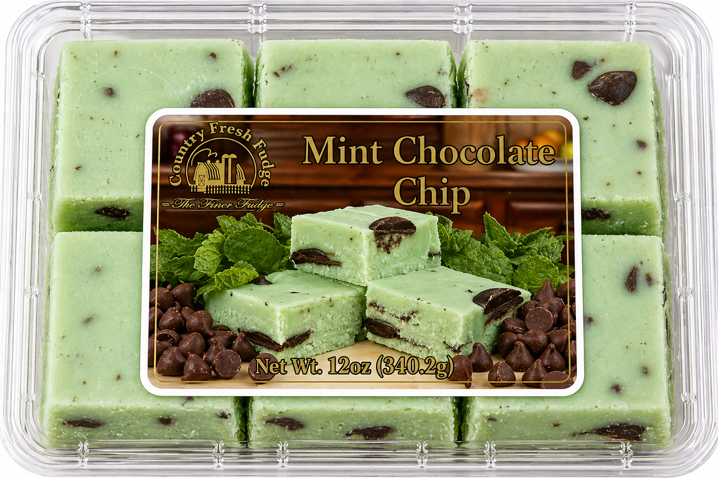 Mint Chocolate Chip Fudge (Trays)