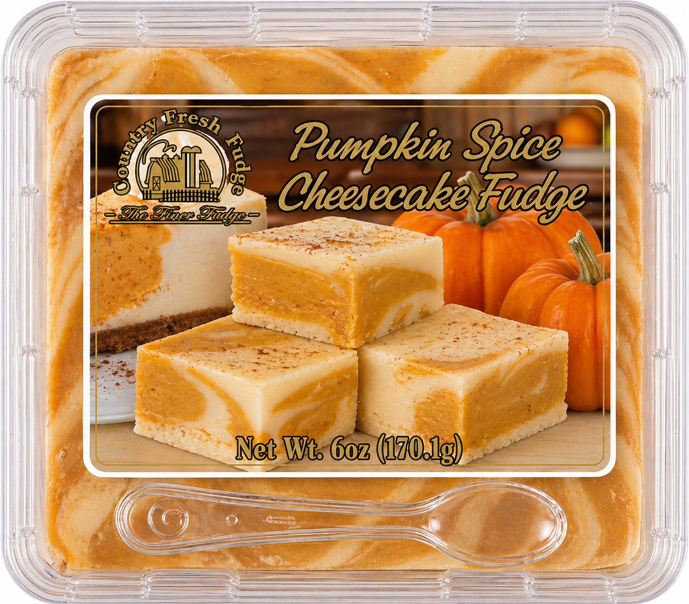 Pumpkin Spice Cheesecake Fudge  (Trays)