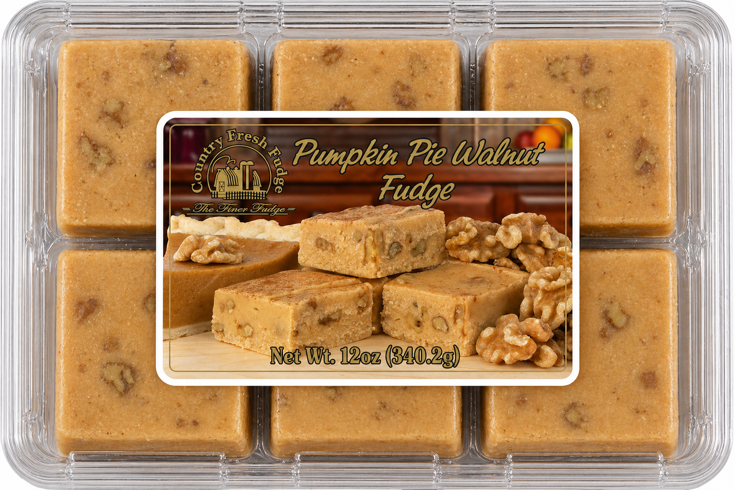 Pumpkin Pie Walnut Fudge (Trays)