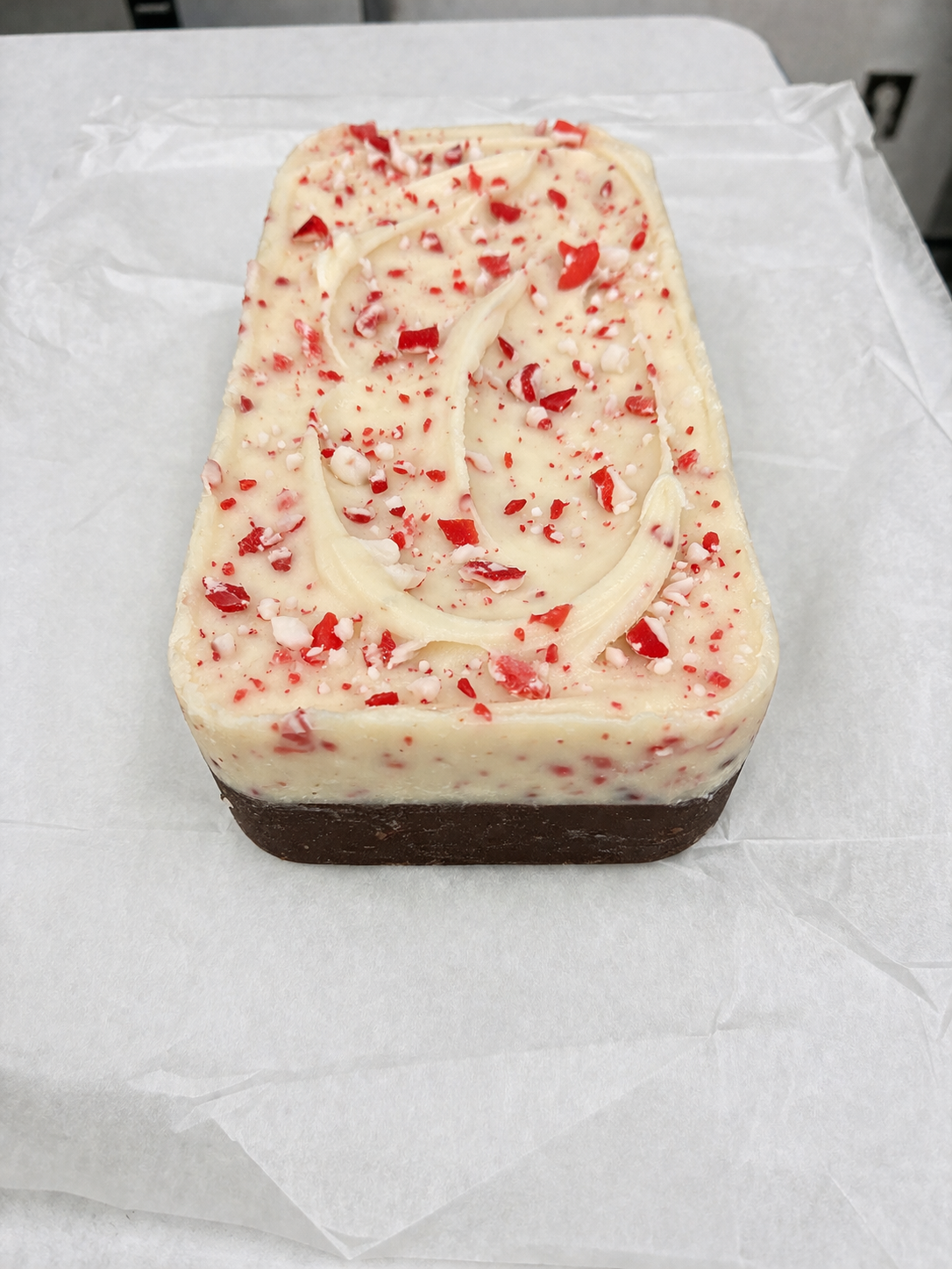 Peppermint Bark Fudge - 6lb Bulk Fudge Loaf