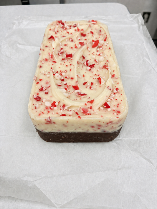 Peppermint Bark Fudge - 6lb Bulk Fudge Loaf