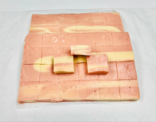 Sugar-Free Strawberry Cheesecake Fudge (40) 2oz Pre-Cut Pieces - 5lb Total Weight