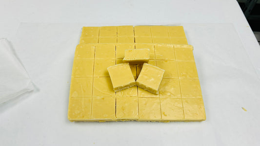 Spirit Legends Caribbean Pineapple Rum Fudge (Non-Alcoholic) - (48) 2oz Pre-Cut Pieces - 6lb Total Weight
