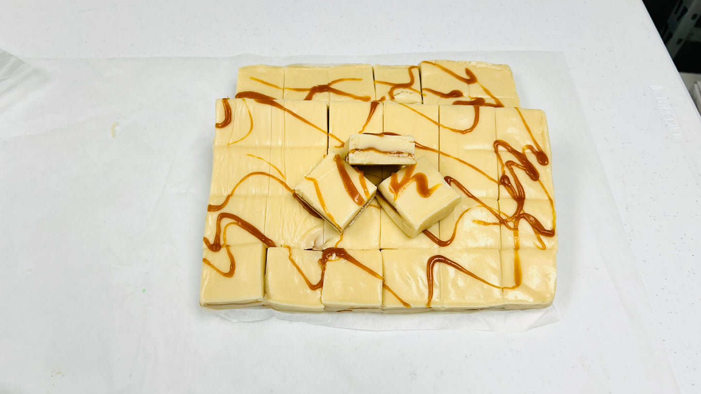 Sea Salted Vanilla Caramel Fudge - (48) 2oz Pre-Cut Pieces - 6lb Total Weight