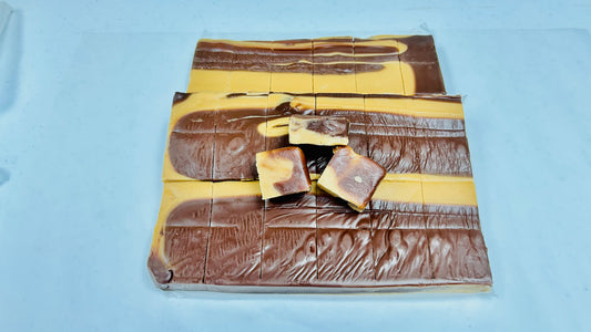 Milk Chocolate Peanut Butter Fudge - (48) 2oz Pre-Cut Pieces - 6lb Total Weight