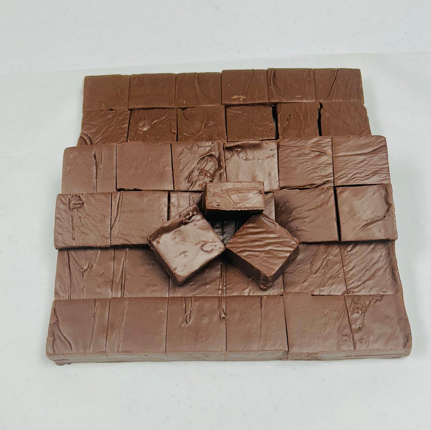 Milk Chocolate Fudge - (48) 2oz Pre-Cut Pieces - 6lb Total Weight