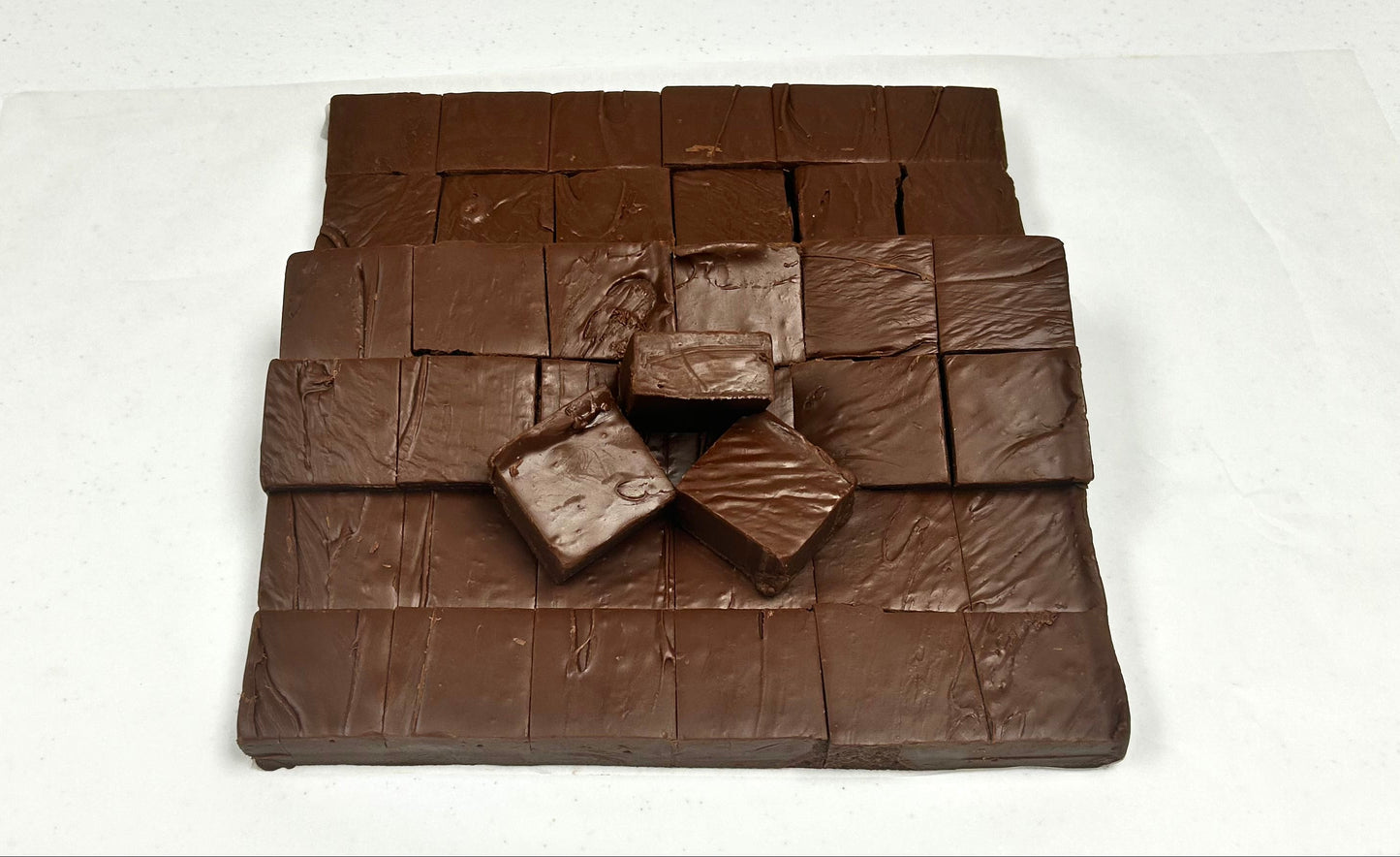 Chocolate Fudge - (48) 2oz Pre-Cut Pieces - 6lb Total Weight