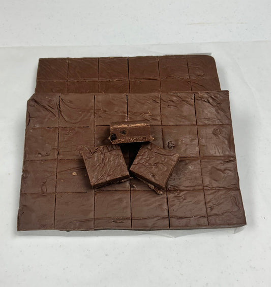 Spirit Legends Chocolate Rum Raisin Fudge (Non-Alcoholic) - (48) 2oz Pre-Cut Pieces - 6lb Total Weight