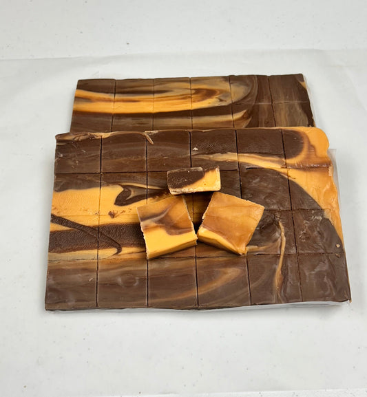 Chocolate Orange Swirl Fudge - (48) 2oz Pre-Cut Pieces - 6lb Total Weight