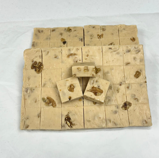 Maple Walnut Fudge - (48) 2oz Pre-Cut Pieces - 6lb Total Weight