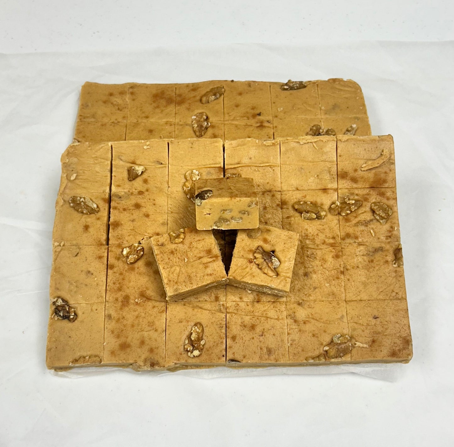 Pumpkin Pie Walnut Fudge - (48) 2oz Pre-Cut Pieces - 6lb Total Weight