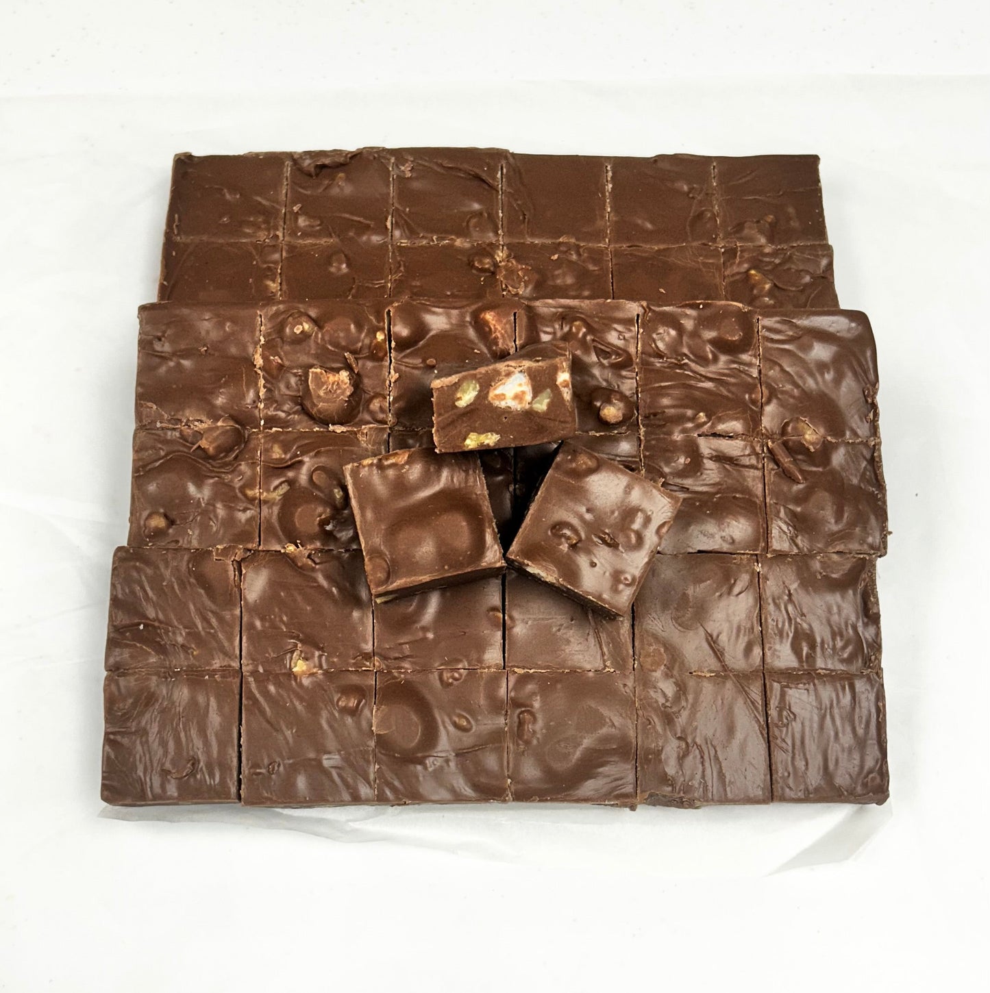 Rocky Road Fudge - (48) 2oz Pre-Cut Pieces - 6lb Total Weight