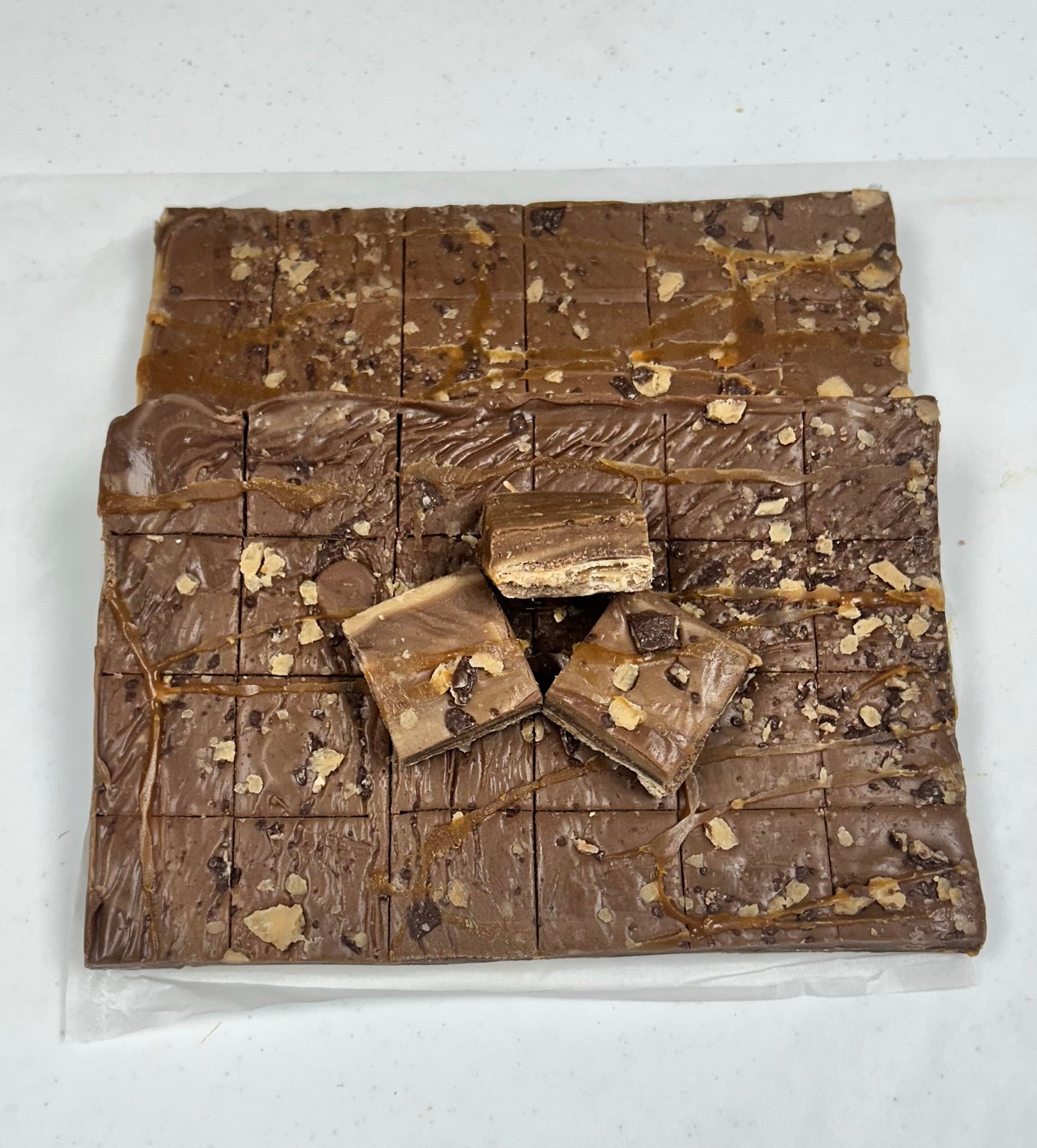 German Chocolate Fudge - (48) 2oz Pre-Cut Pieces - 6lb Total Weight