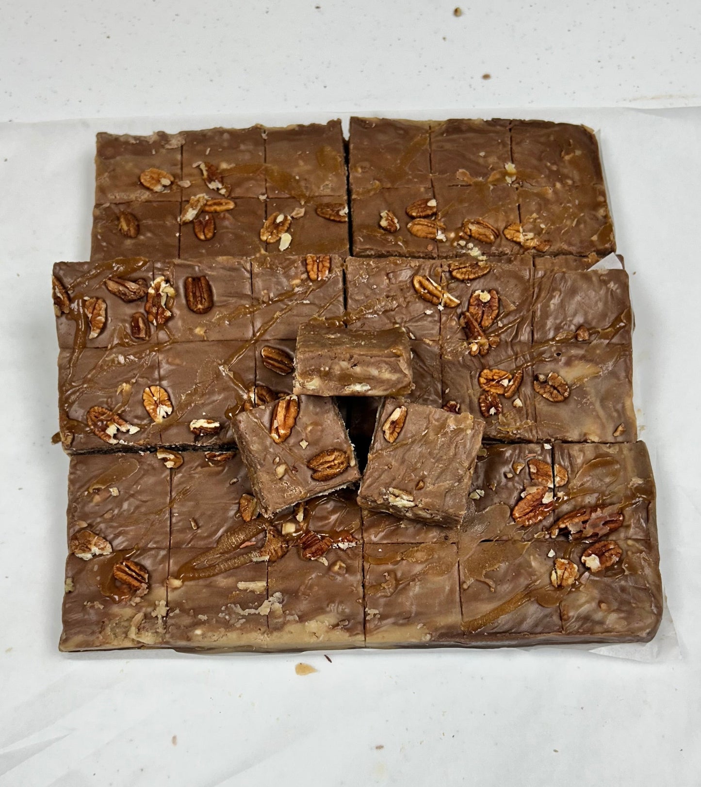Caramel Delight Fudge - (48) 2oz Pre-Cut Pieces - 6lb Total Weight