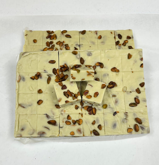 Pistachio Nut Fudge - (48) 2oz Pre-Cut Pieces - 6lb Total Weight
