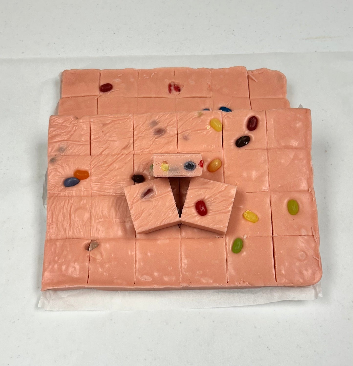 Jelly Bean Fudge With Jelly Bellies - (48) 2oz Pre-Cut Pieces - 6lb Total Weight